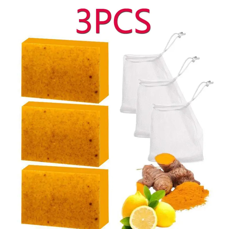 3PCS Turmeric Soap,Deep cleansingSoap